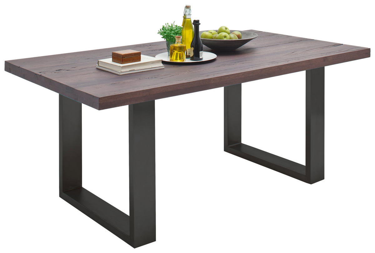 MATBORD i trä, metall 200/100/77 cm   - antracit/ekfärgad, Design, metall/trä (200/100/77cm) - MID.YOU