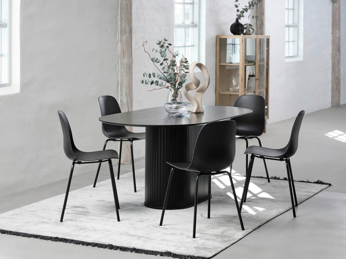 STUHL  in Kunststoff matt  - Schwarz, Design, Kunststoff/Metall (50/84/50cm) - Boxxx