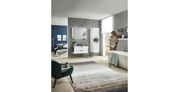 BADEZIMMER - Anthrazit/Weiß, Design, Glas/Naturmaterialien (97cm) - Dieter Knoll