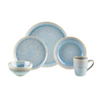 KOMBISERVICE Blau 20-teilig GLOSSY  - Blau, Trend, Keramik - Novel