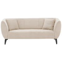 3-SITZER-SOFA Cord Beige  - Beige/Schwarz, MODERN, Holz/Textil (208/83/88cm) - MID.YOU