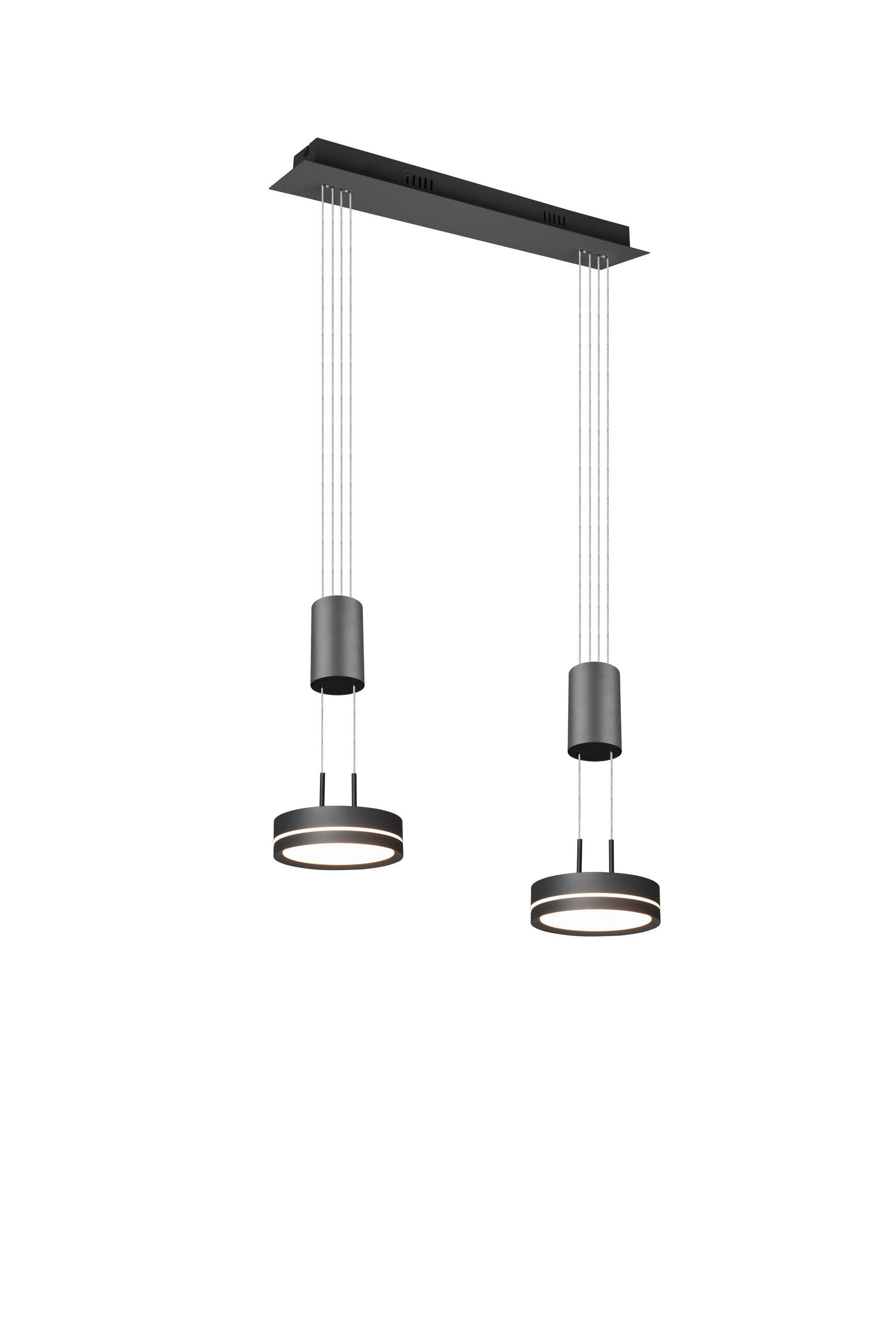 LED-HÄNGLAMPA Franklin 55/180/14 cm  - vit/antracit, Design, metall/plast (55/180/14cm) - Trio Leuchten