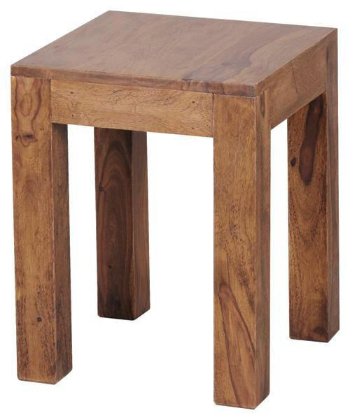 BEISTELLTISCH 35/35/45 cm Sheesham massiv Sheeshamfarben quadratisch  - Sheeshamfarben, Design, Holz (35/35/45cm) - MID.YOU