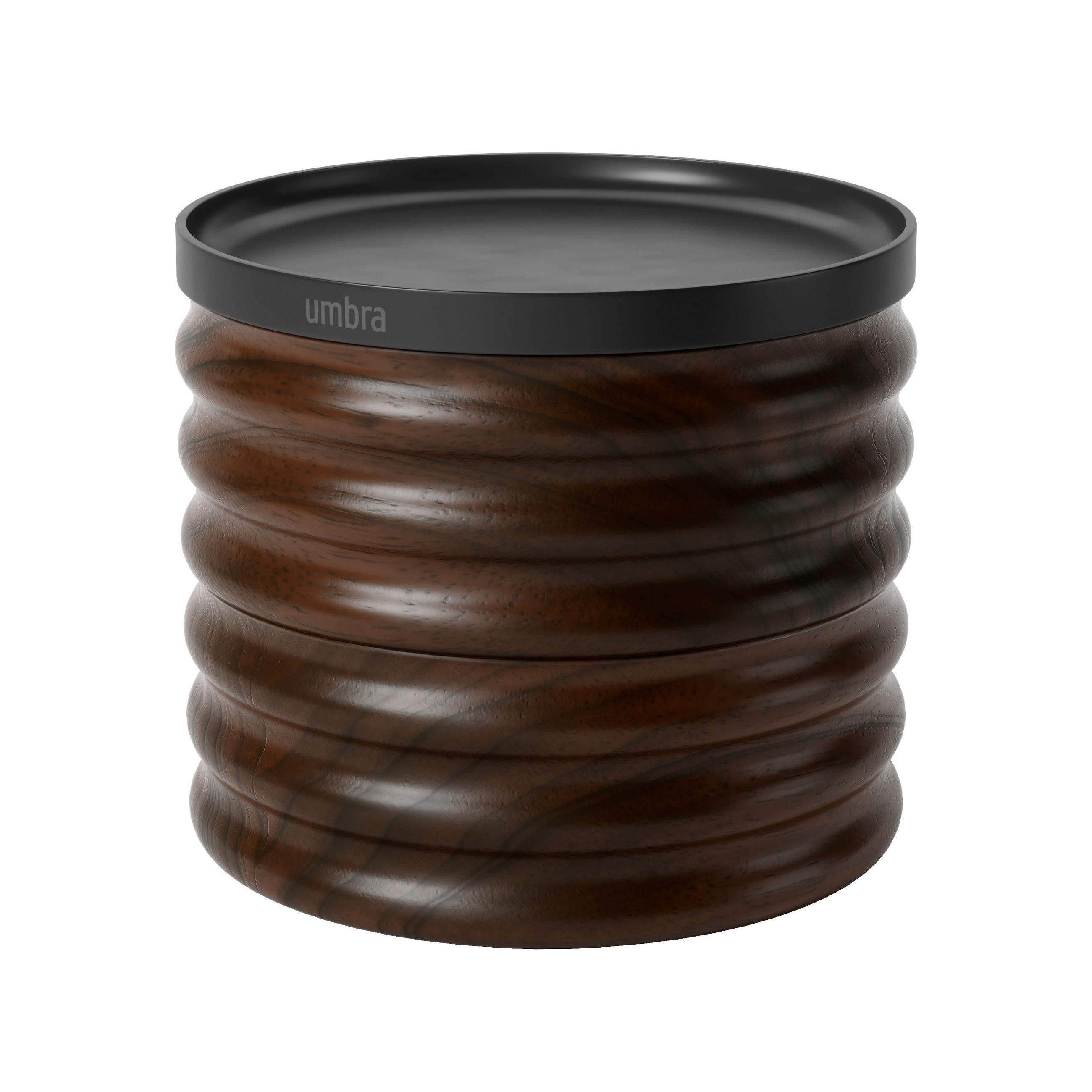 SCHMUCKSCHATULLE - Walnussfarben/Schwarz, KONVENTIONELL, Holz/Metall (12.7/11.7/12cm) - Umbra