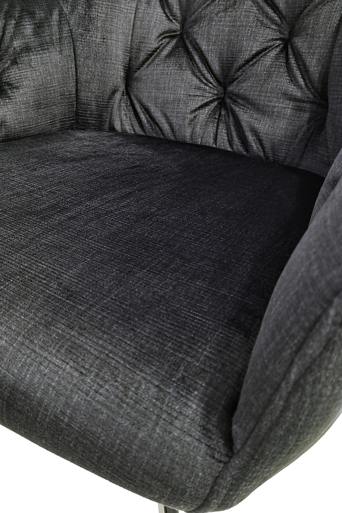 SADA ŽIDLÍ S PODRUČKAMI 2 kusy - černá, Moderní, kov/textil (57/85/62cm) - MID.YOU