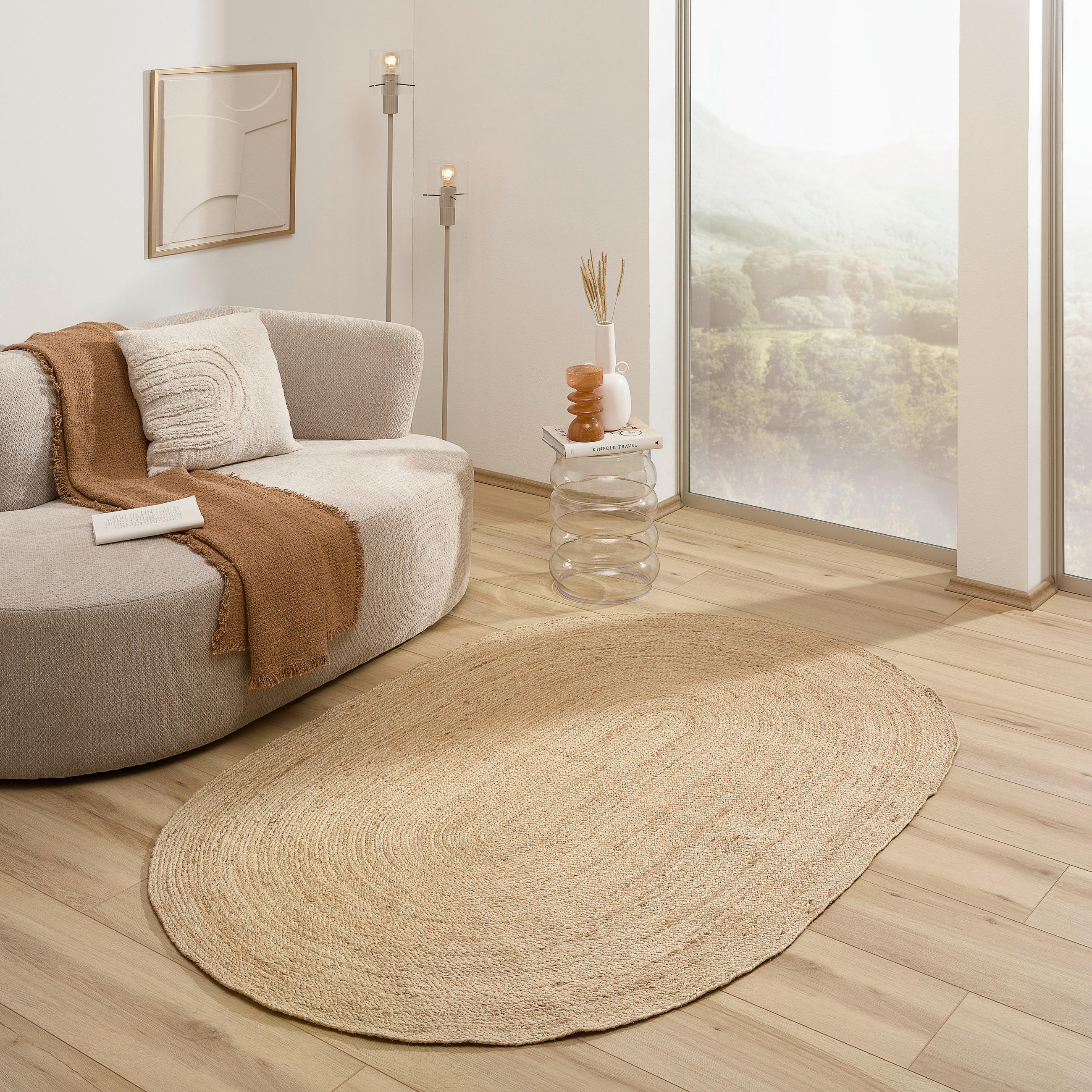 JUTOVÝ KOBEREC, 80/150 cm, přírodní barvy - přírodní barvy, Natur, textil (80/150cm) - Linea Natura