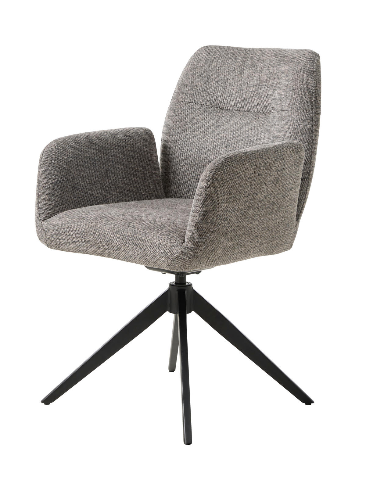 STOL MED ARMSTÖD  - svart/grå, Modern, metall/textil (57,5/88/62cm) - Livetastic