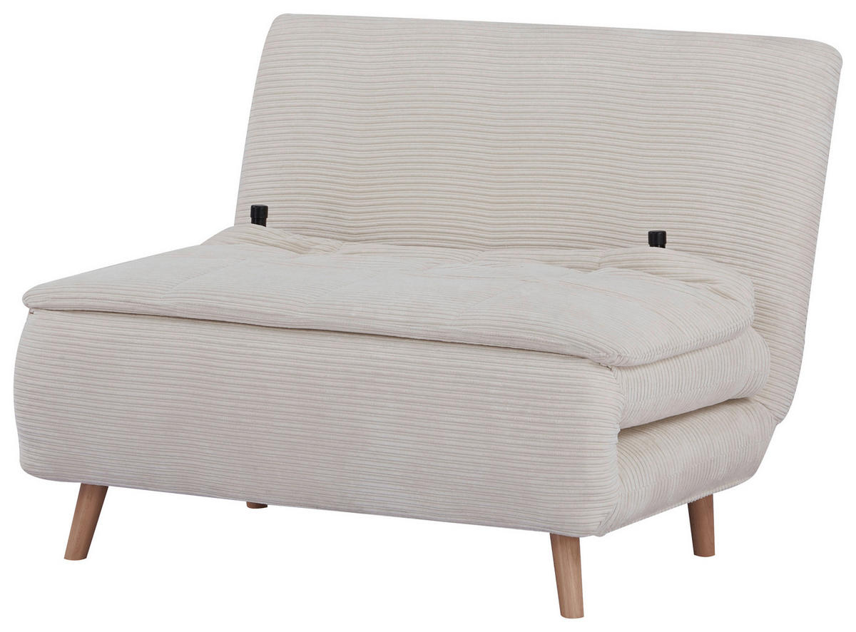 SCHLAFSOFA Cord Beige  - Beige/Naturfarben, Design, Holz/Textil (105/80/90cm) - Carryhome