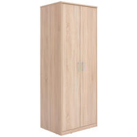 DULAP CU UșI ROTATIVE, 72/194/54 cm, stejar Sonoma - stejar Sonoma/argintiu, Konventionell, metal/material pe bază de lemn (72/194/54cm) - Xora