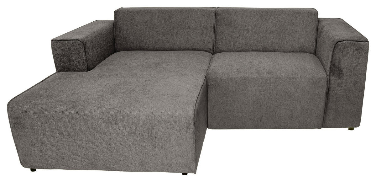 ECKSOFA Grau Struktur  - Schwarz/Grau, Design, Kunststoff/Textil (161/234cm) - P & B