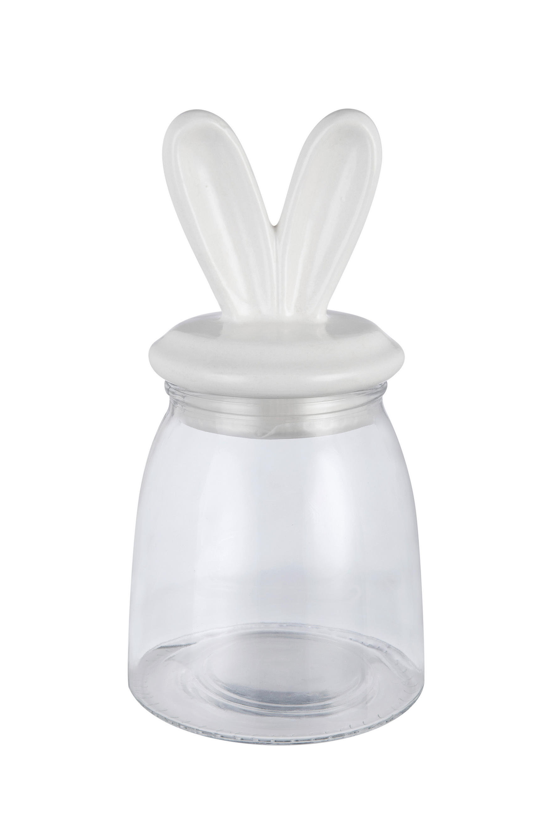 RECIPIENT DEPOZITARE ALIMENTE  0,8 l  - alb/străveziu, Lifestyle, ceramică/plastic (11,7/22,5cm)