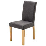 STUHL  Beinauswahl, Stoffauswahl, mit Griff Webstoff  - Eichefarben/Anthrazit, KONVENTIONELL, Holz/Textil (44/92/57cm) - Carryhome