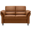 2-SITZER-SOFA in Lederlook Cognac  - Cognac/Schwarz, Modern, Holz/Textil (147/90/89cm) - Livetastic