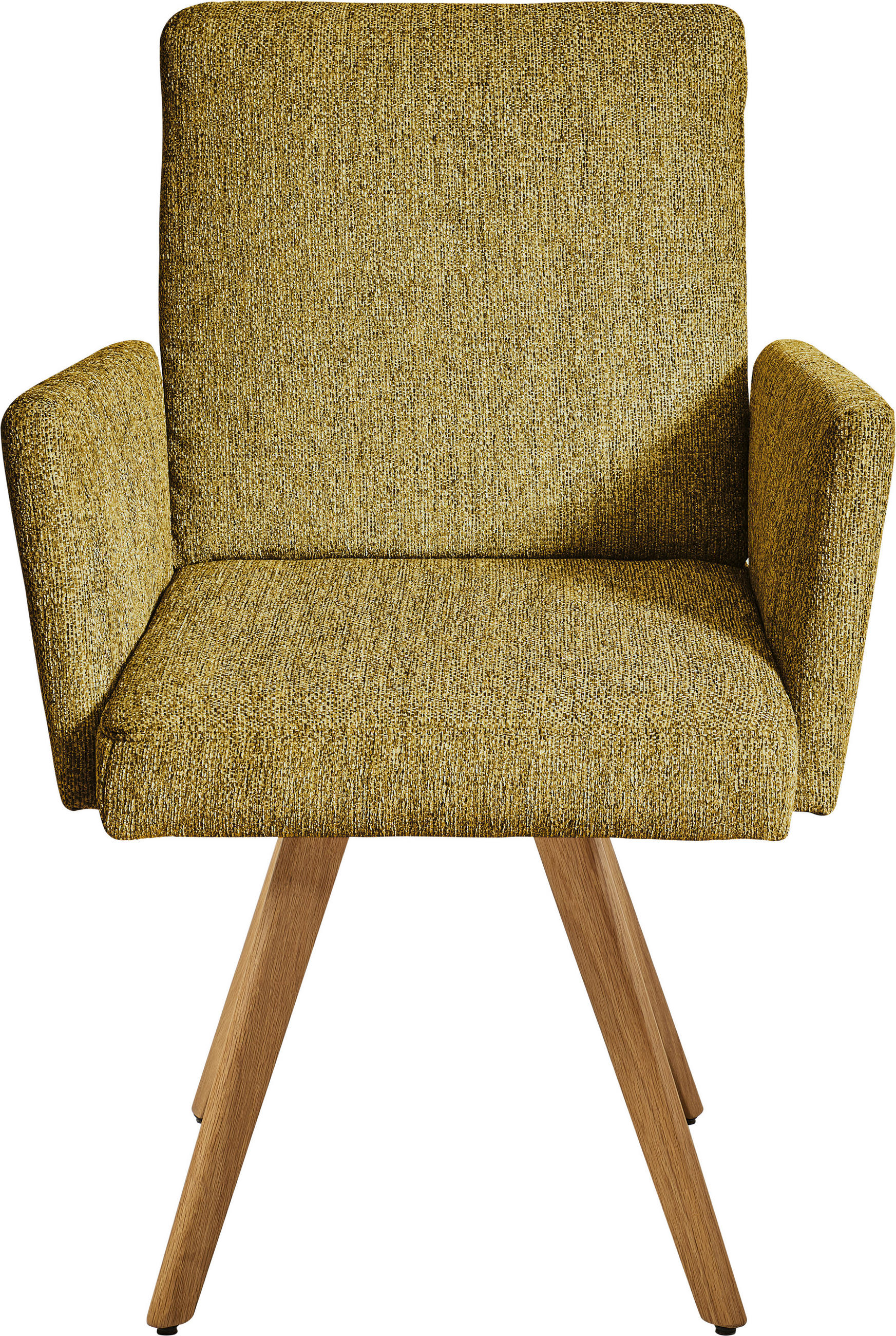 ARMLEHNSTUHL  in Chenille  - Eichefarben/Gelb, Design, Holz/Textil (56/92/60cm) - Dieter Knoll