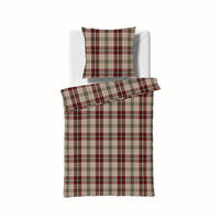 BETTWÄSCHE Lech Flanell 240/220 cm  - Beige/Rot, Basics, Textil (240/220cm) - Fleuresse