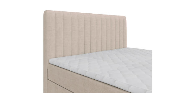 BOXBETT 140/200 cm  in Creme  - Creme/Schwarz, Basics, Kunststoff/Textil (140/200cm) - Carryhome