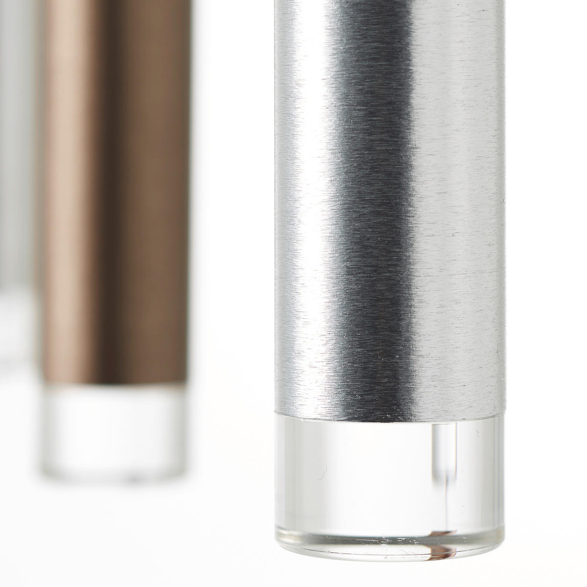 LED-HÄNGELEUCHTE 70/30/180 cm  - Hellbraun/Silberfarben, Design, Kunststoff/Metall (70/30/180cm) - Brilliant