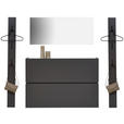 GARDEROBE 4-teilig  in 200/200/22 cm  - Graphitfarben, Design, Holzwerkstoff (200/200/22cm) - Voleo