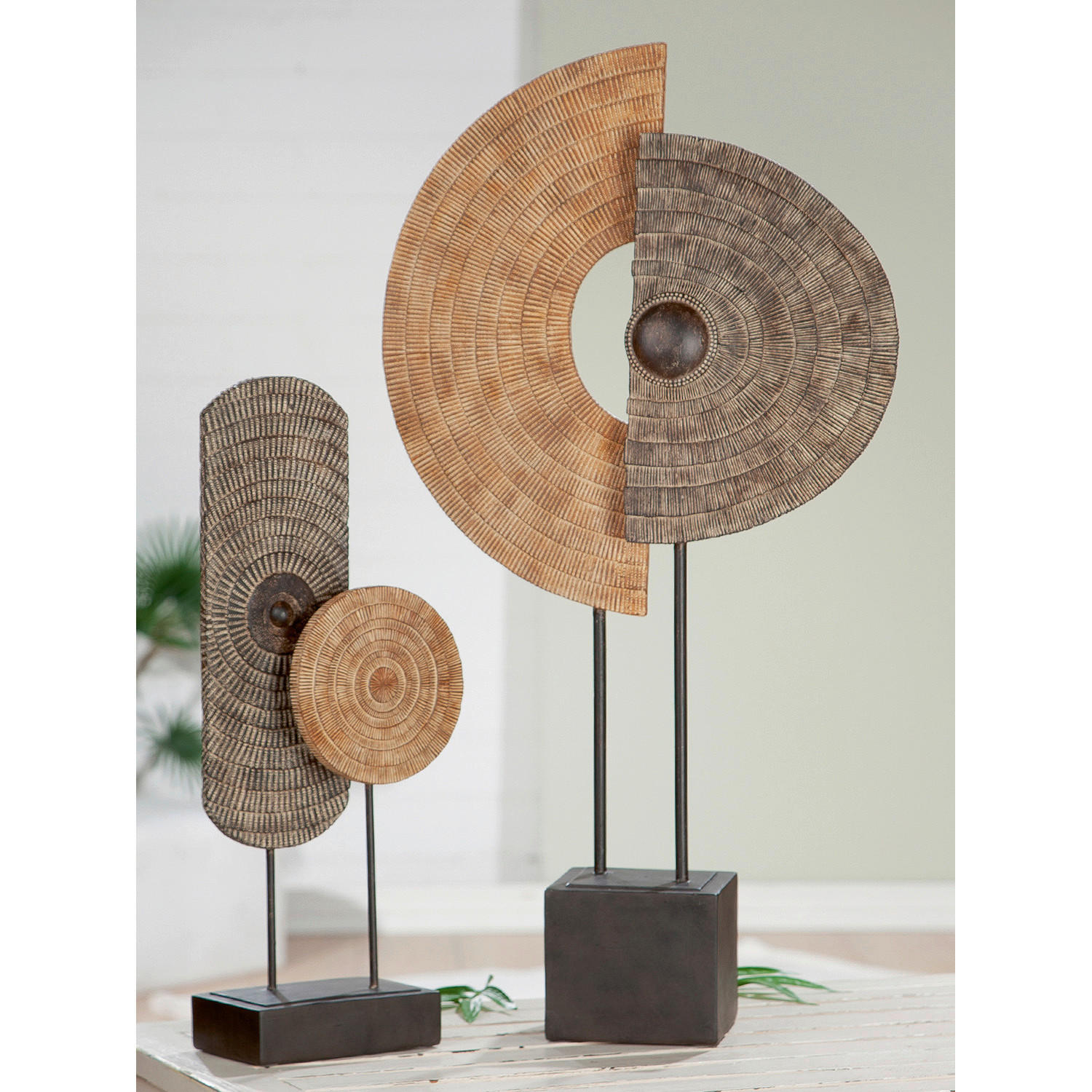 SKULPTUR - Hellbraun/Braun, Basics, Kunststoff (19,5/47,5/10cm)