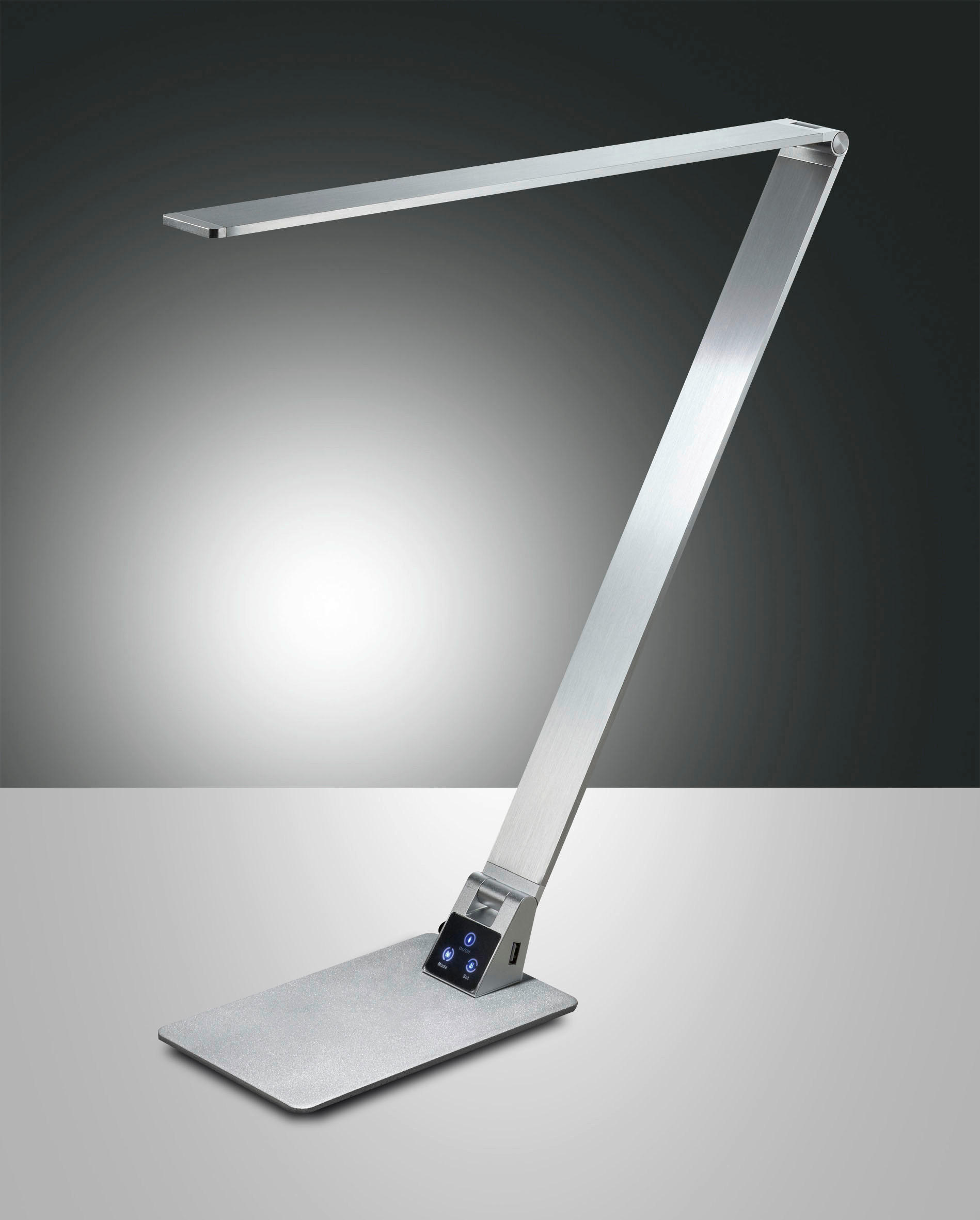 LED-SCHREIBTISCHLEUCHTE Wasp 100/106 cm   - Alufarben, Basics, Metall (100/106cm) - Fabas Luce