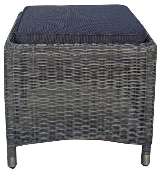 GARTENHOCKER  - Alufarben/Schwarz, Design, Kunststoff/Metall (48/44/48cm) - Zebra 