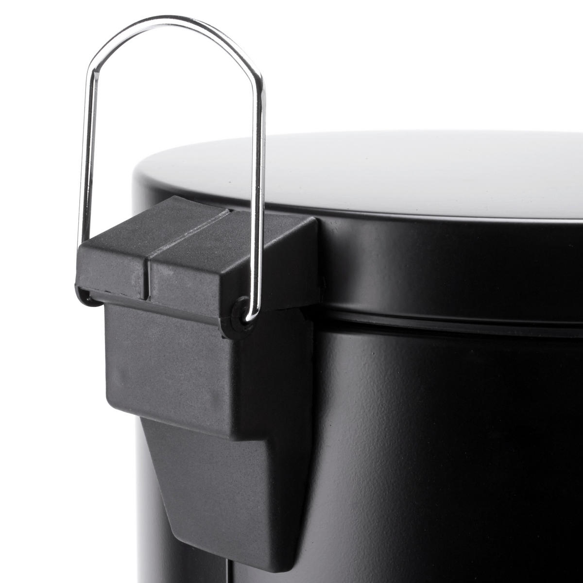 TRETEIMER STEEL 20 L  - Schwarz, Basics, Kunststoff/Metall (29.2/43.7/29.2cm) - Spirella