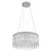 LED-HÄNGELEUCHTE 59,5/120 cm  - Klar/Chromfarben, Design, Glas/Textil (59,5/120cm)