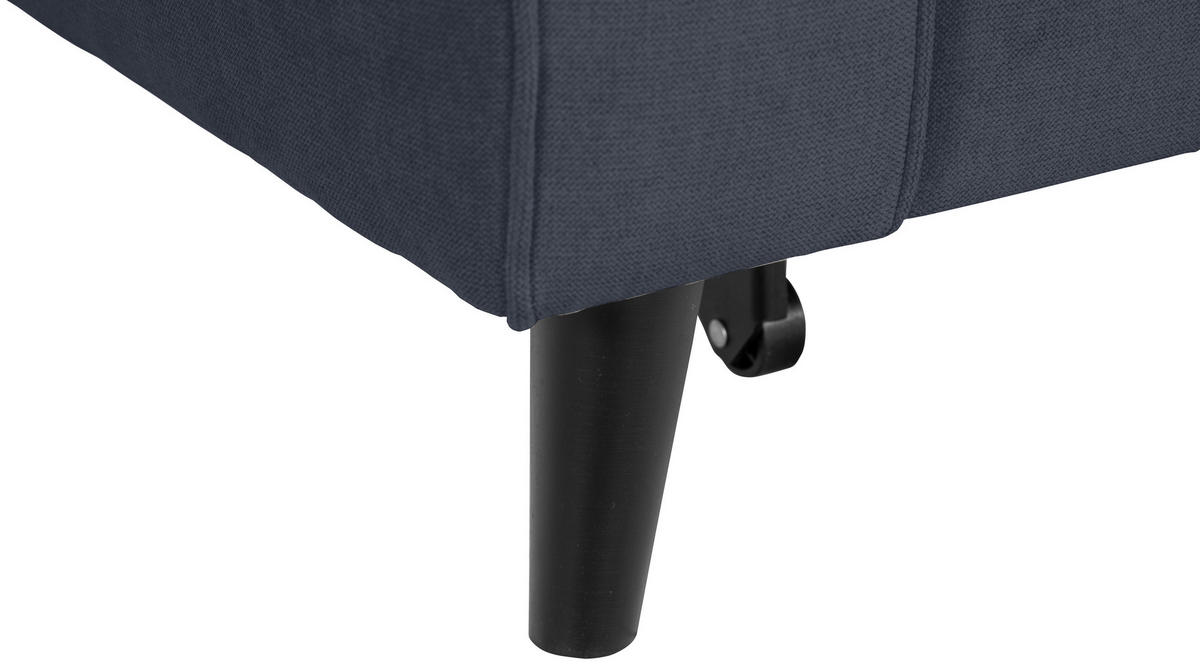 ECKSOFA in Velours Dunkelgrau  - Dunkelgrau/Schwarz, Konventionell, Holz/Textil (244/159cm) - Carryhome