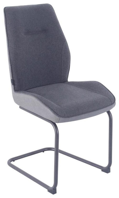 NIHAJNI STOL, tekstil siva, temno siva - temno siva/siva, Design, kovina/tekstil (48/94/61,5cm) - Carryhome