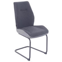 STOLIČKA S PRUŽNÝM PODNOŽÍM, tkaná textília, sivá, tmavosivá - čierna/sivá, Design, kov/textil (48/94/61,5cm) - Carryhome