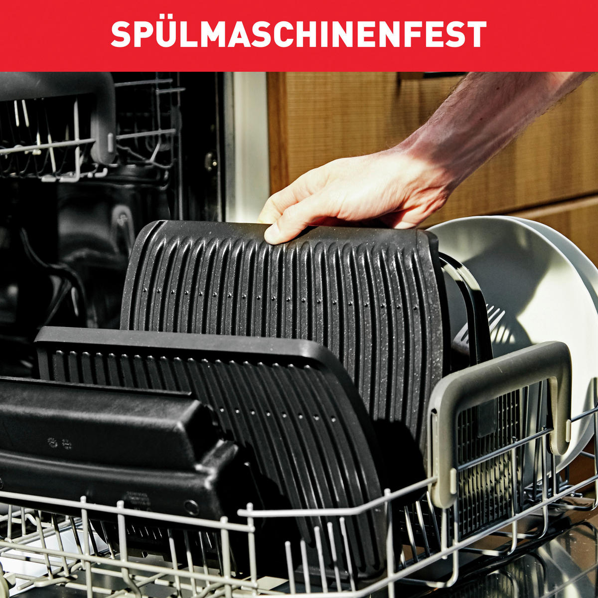 KONTAKTGRILL Optigrill+ GC712D  - Chromfarben/Schwarz, Basics (39,9/22,9/36,9cm) - Tefal