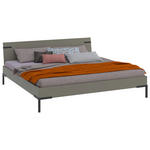 BETT 200/200 cm,  in Grau, Grün  - Schwarz/Grau, Design, Metall (200/200cm) - Xora