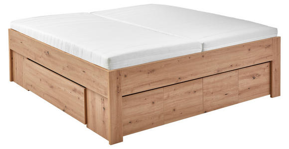 STAURAUMBETT 180/200 cm in Eiche Artisan - Eiche Artisan, KONVENTIONELL, Holzwerkstoff (180/200cm) - Carryhome