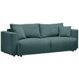 SCHLAFSOFA in Cord Blau  - Blau/Schwarz, Design, Kunststoff/Textil (250/92/105cm) - Carryhome