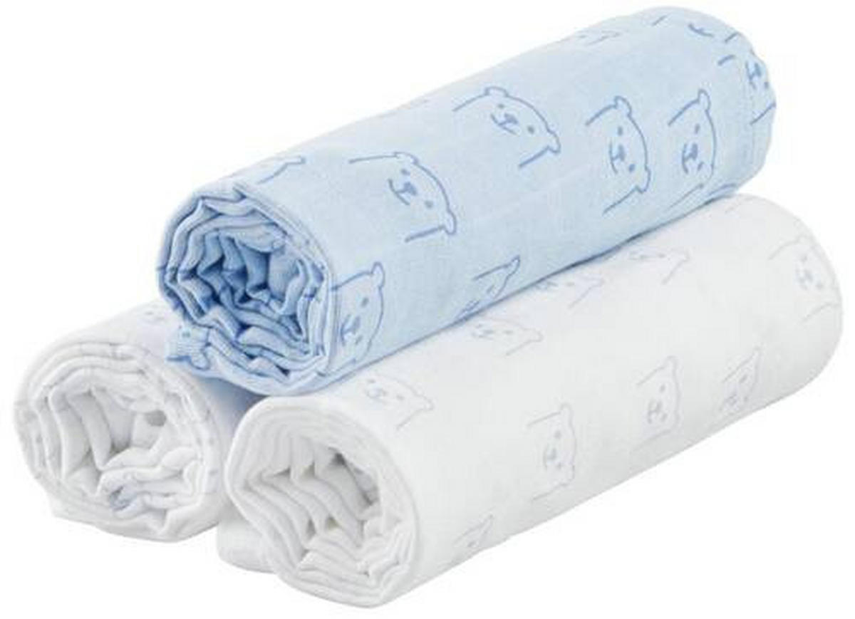 LÁTKOVÁ PLIENKA - modrá/biela, Basics, textil (80/80cm) - Avelia