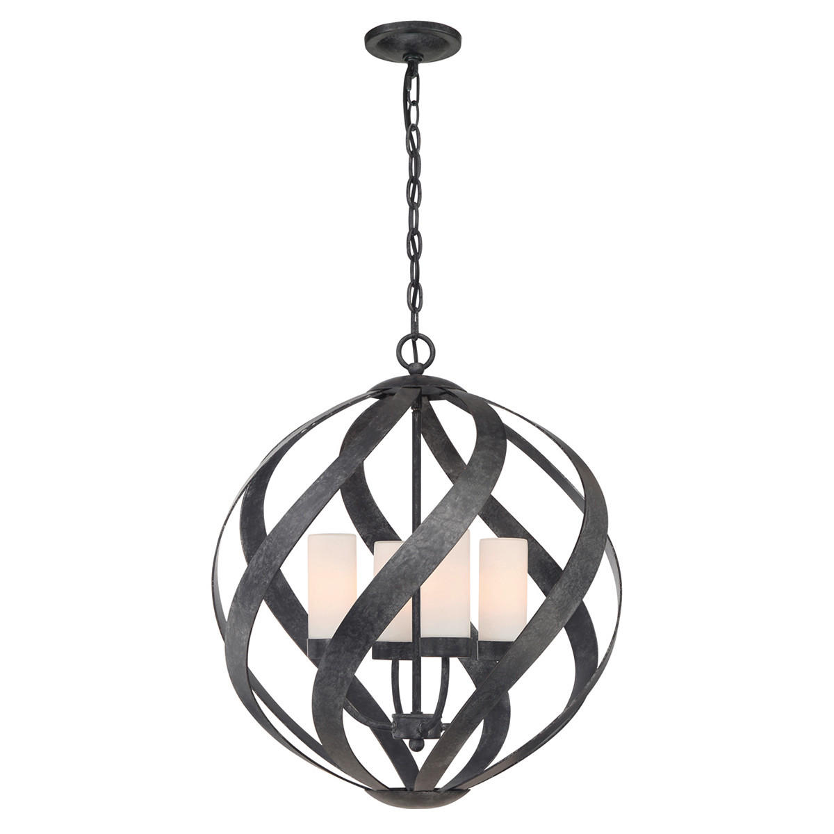 AUßENHÄNGELEUCHTE Elstead Blacksmith 50.1/68.2 cm   - Schwarz, KONVENTIONELL, Glas/Metall (50.1/68.2cm) - Elstead Lighting