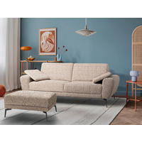 HOCKER SPRING Webstoff Blau, Gelb, Rot, Weiß  - Blau/Gelb, Design, Textil/Metall (96/45/80cm) - P & B