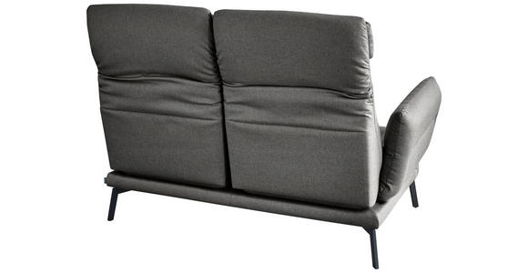 2-SITZER-SOFA Flachgewebe Dunkelgrau  - Dunkelgrau/Schwarz, Design, Textil/Metall (178-226/83-113/96-177cm) - Dieter Knoll