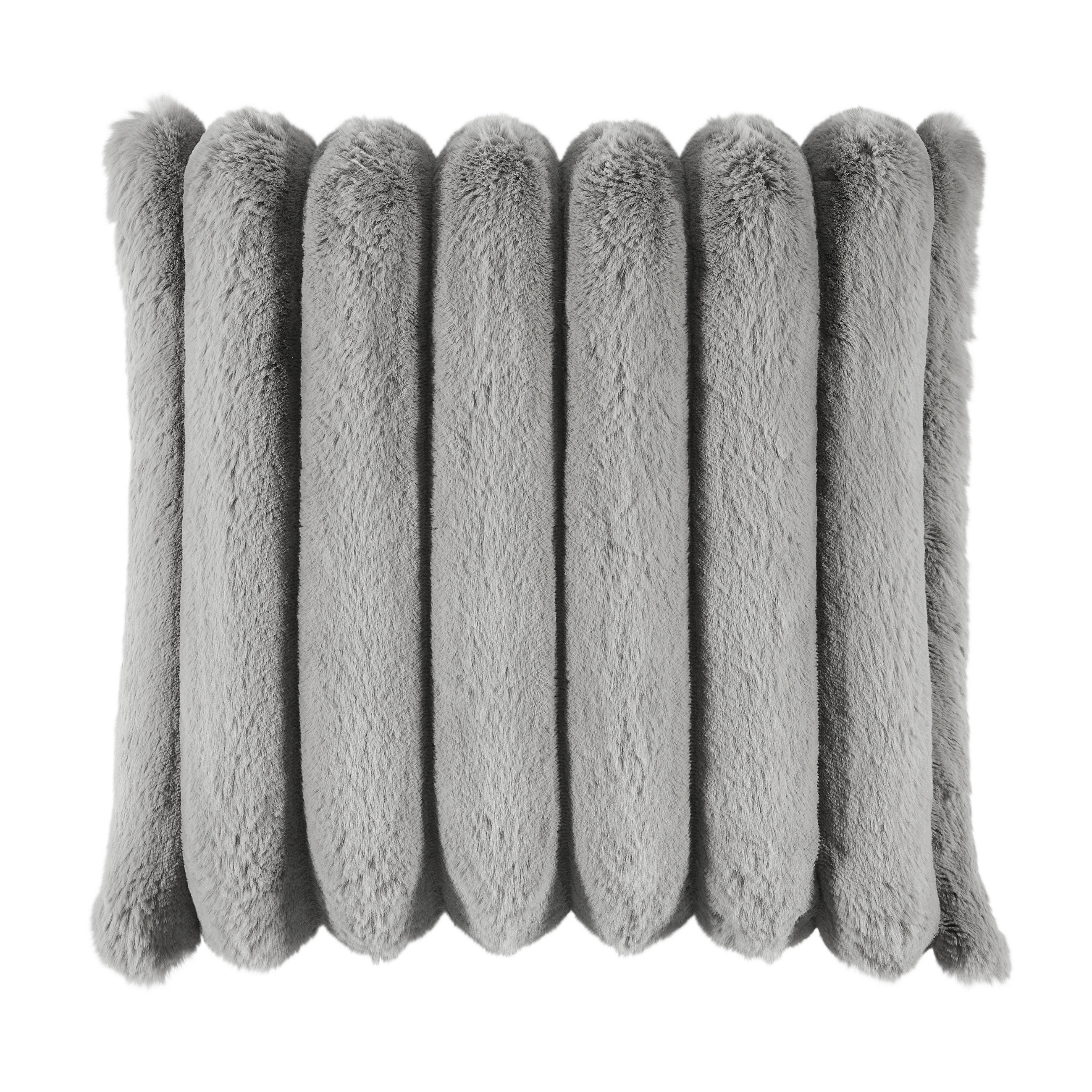 FELLKISSENHÜLLE 48/48 cm  - Anthrazit, Textil (48/48cm) - Novel
