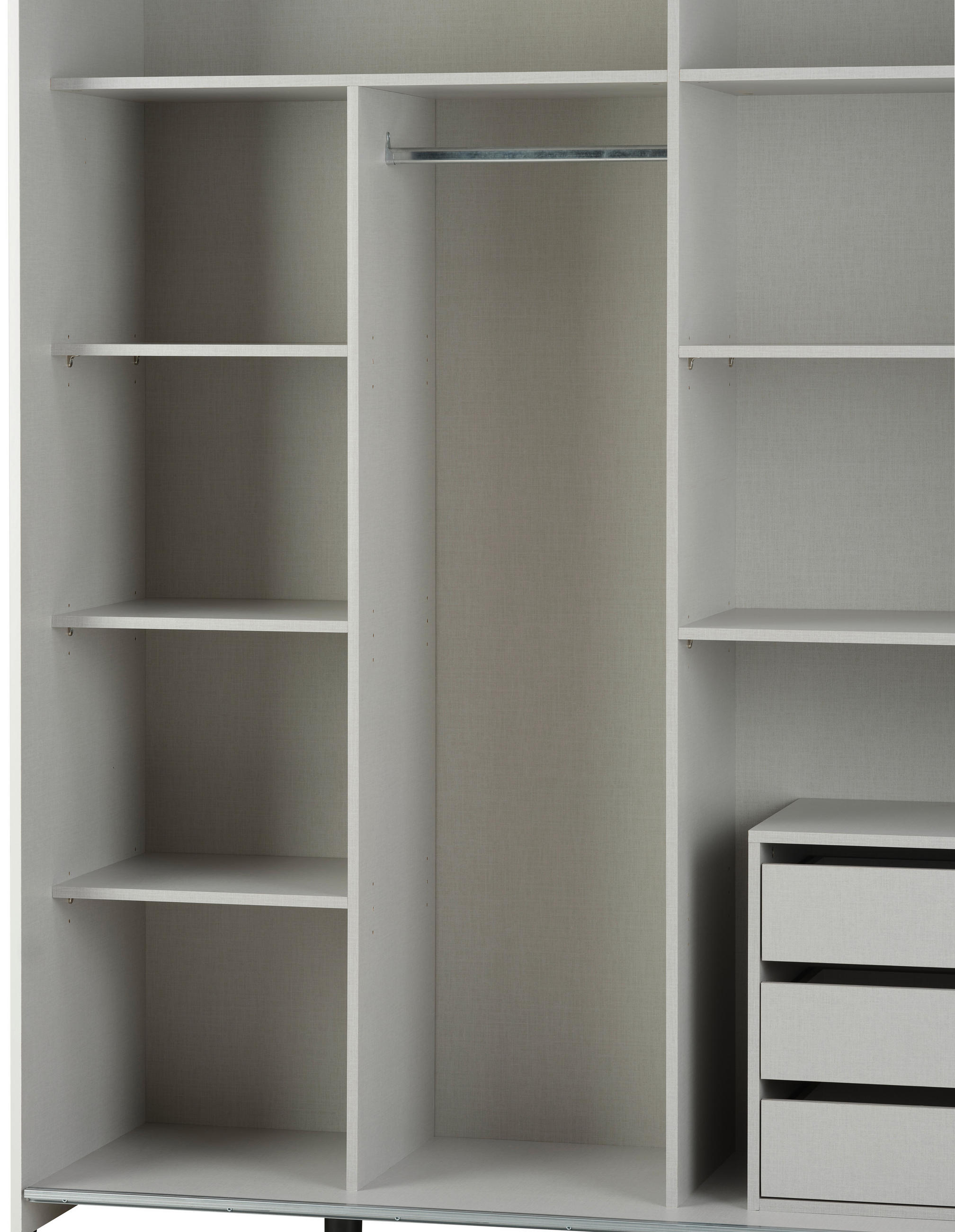 Inneneinteilung Kleiderschrank Time Grauweiß