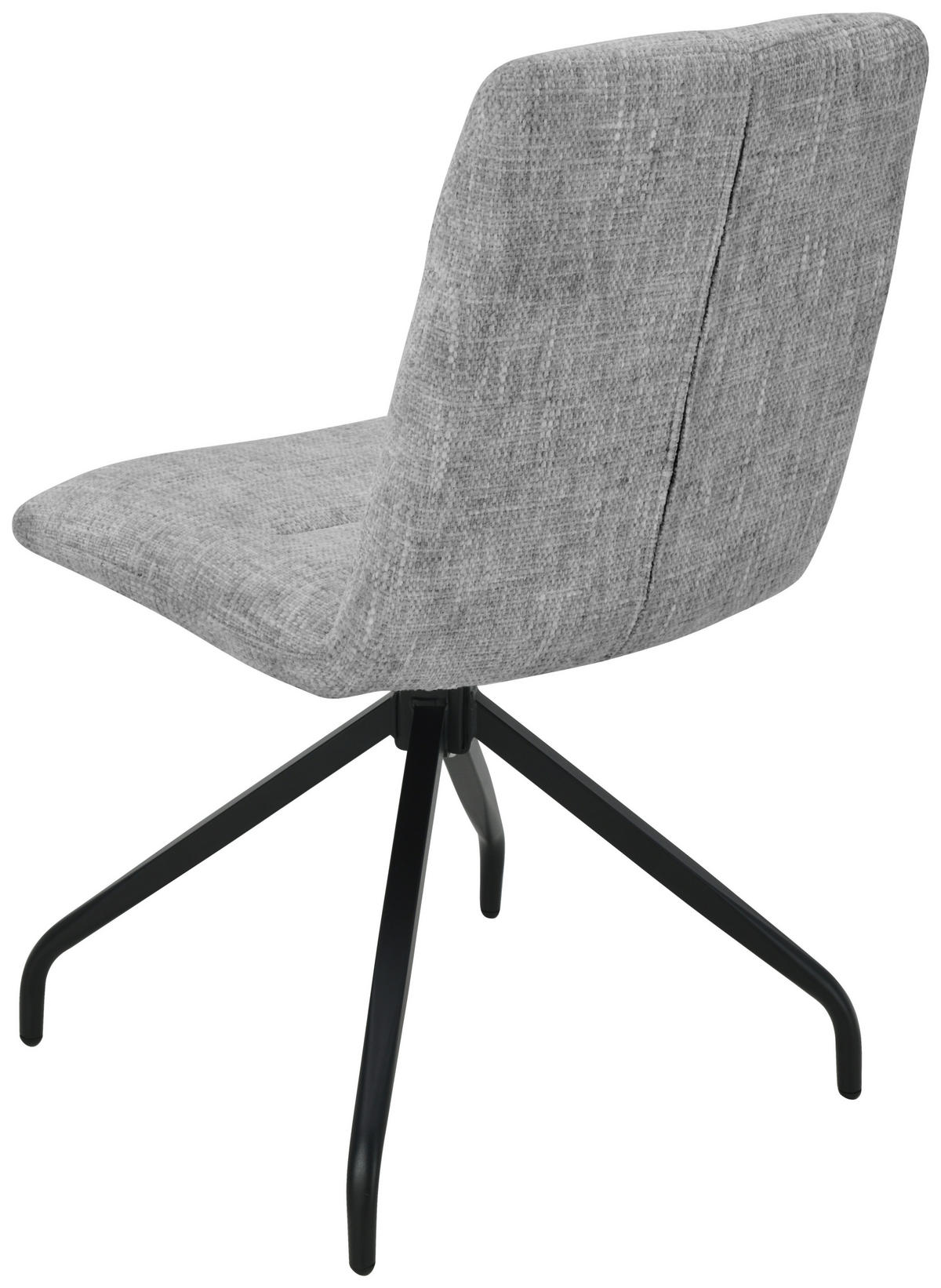 STUHL Leinenoptik Grau, Schwarz  - Schwarz/Grau, Design, Textil/Metall (50/90/63cm) - Carryhome
