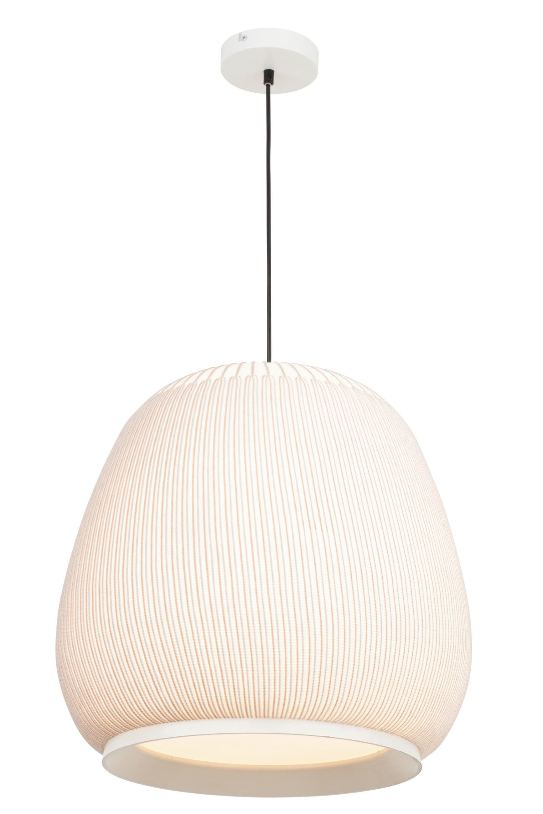HÄNGELEUCHTE 45/150 cm    - Weiss, Trend, Kunststoff/Textil (45/150cm) - Collett's Monde