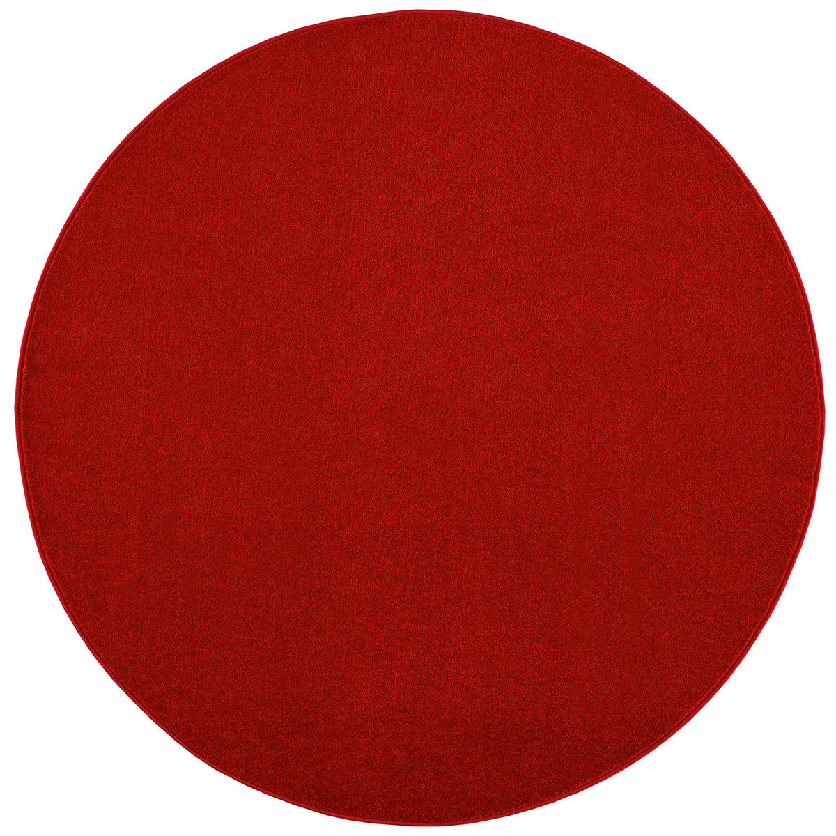 WEBTEPPICH 80 cm Uni Rot rund  - Rot, LIFESTYLE, Kunststoff/Textil (80cm) - Novel