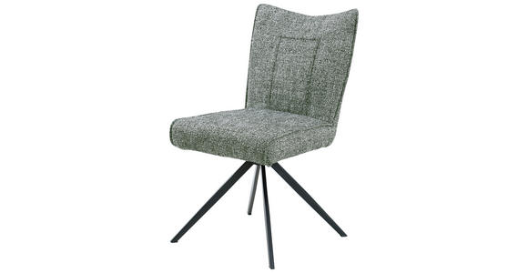 STUHL  in Eisen Webstoff Metall, Textil  - Schwarz/Grün, Design, Textil/Metall (49/89/66cm) - Carryhome