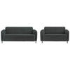 SITZGARNITUR in Teddystoff Anthrazit  - Anthrazit/Schwarz, Modern, Textil/Metall (180/76/90cm) - Livetastic