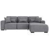 ECKSOFA Grau Chenille  - Grau, KONVENTIONELL, Kunststoff/Textil (293/205cm) - Carryhome