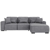 ECKSOFA Grau Chenille  - Grau, KONVENTIONELL, Kunststoff/Textil (293/205cm) - Carryhome