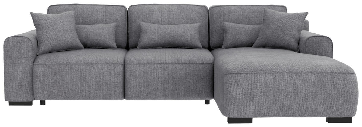 ECKSOFA Grau Chenille  - Grau, KONVENTIONELL, Kunststoff/Textil (293/205cm) - Carryhome