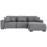 ECKSOFA Grau Chenille  - Grau, KONVENTIONELL, Kunststoff/Textil (293/205cm) - Carryhome