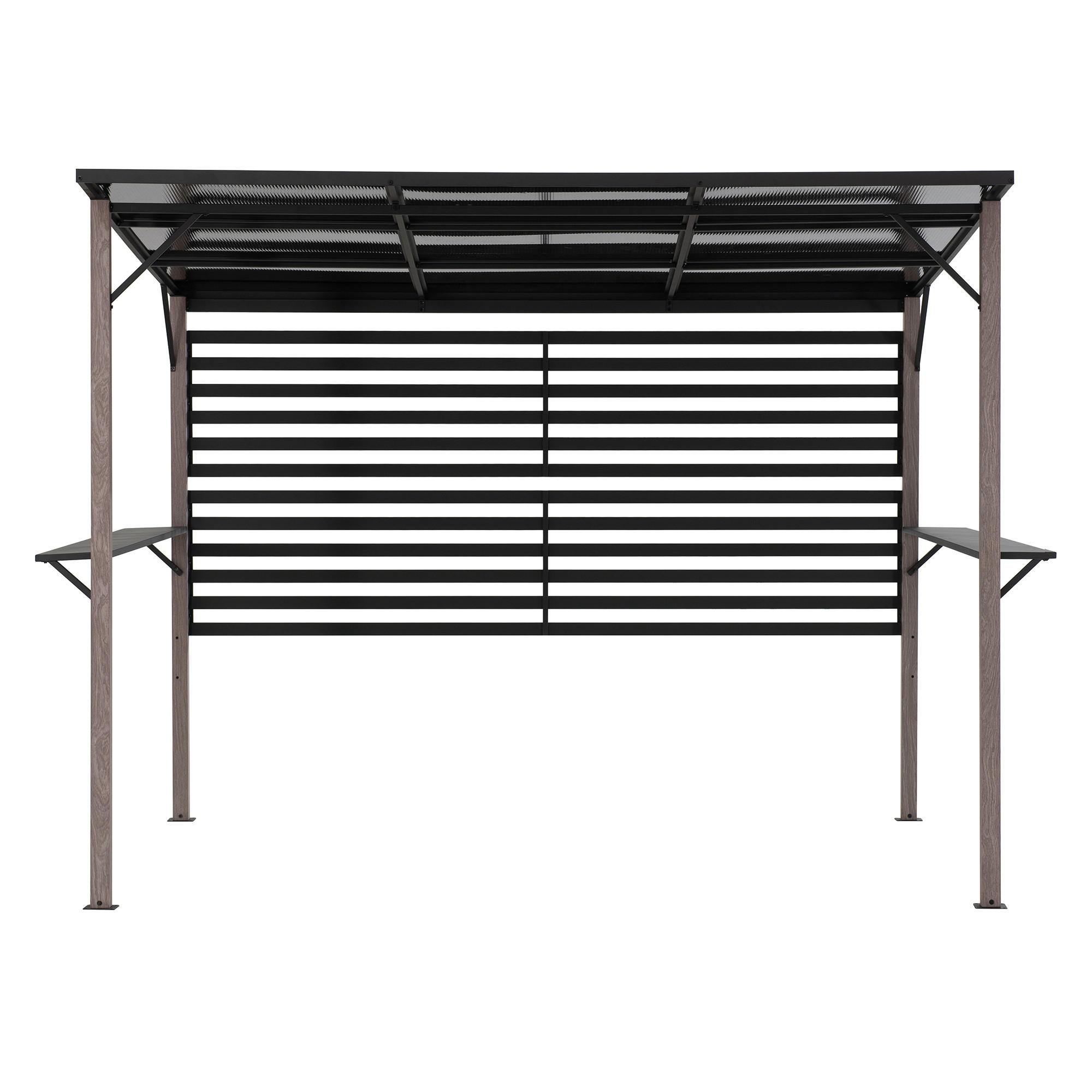 PERGOLA 282/227/252 cm Aluminium, Stahl  - Anthrazit/Grau, Basics, Metall (282/227/252cm) - Modante